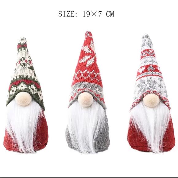 Snowflake Knitted Hat Forest Old Man Gnomes - Picture 8 of 10